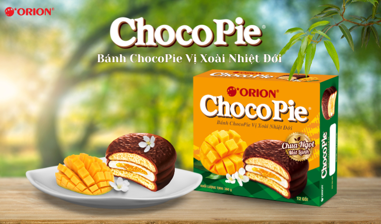 ChocoPie Vị Xoài Nhiệt Đới: Khám phá hương vị chua ngọt sảng khoái từ siêu  phẩm mới của ORION - Công ty TNHH Thực phẩm Orion Vina